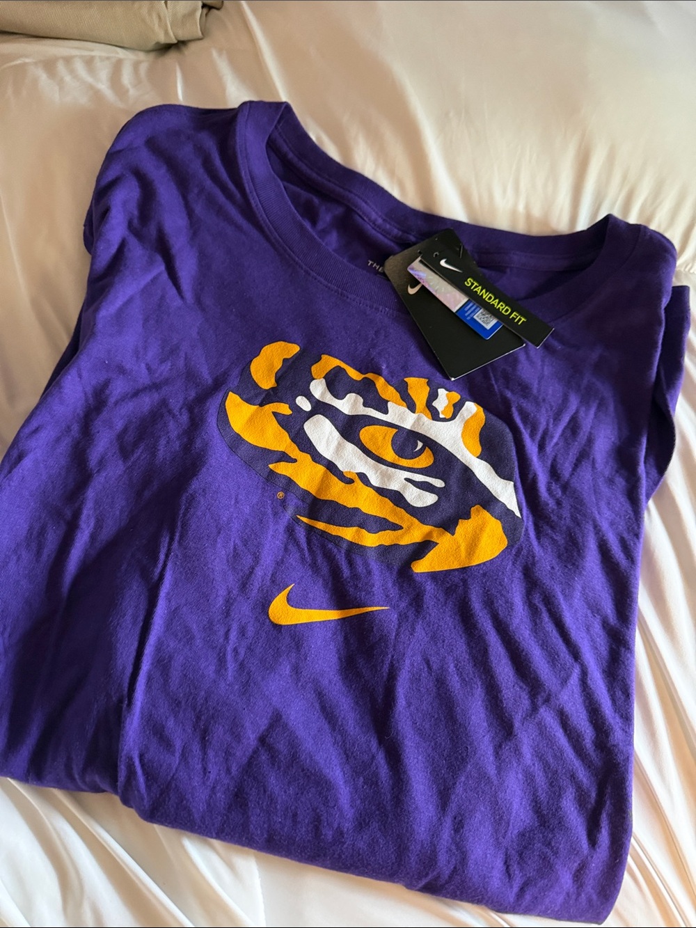 NIKE LSU TIGERS PURPLE ESSENTIAL LOGO SHORT SLEEVE T SHIRT NWT 3XL